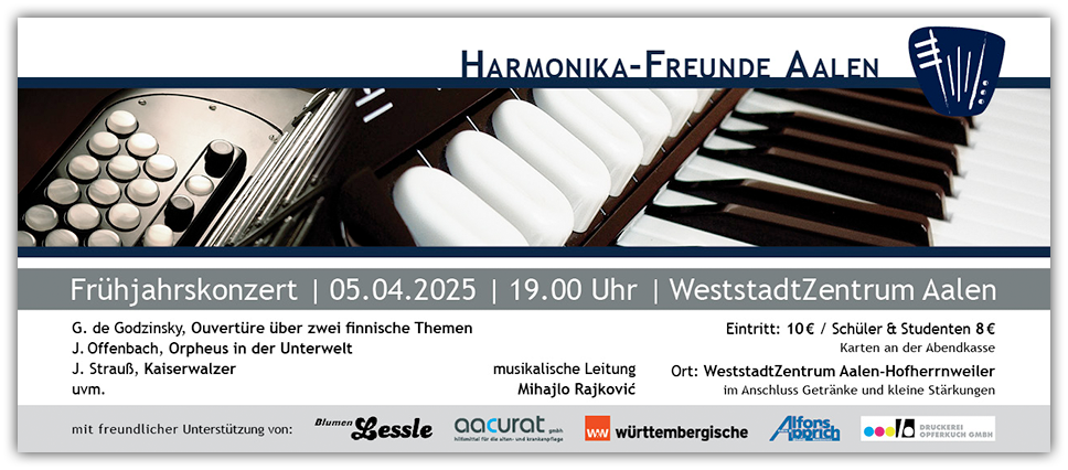 Frühjahrskonzert der Harmonika-Freunde Aalen